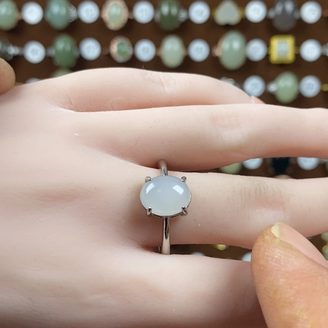 和田玉（白玉）戒指合金