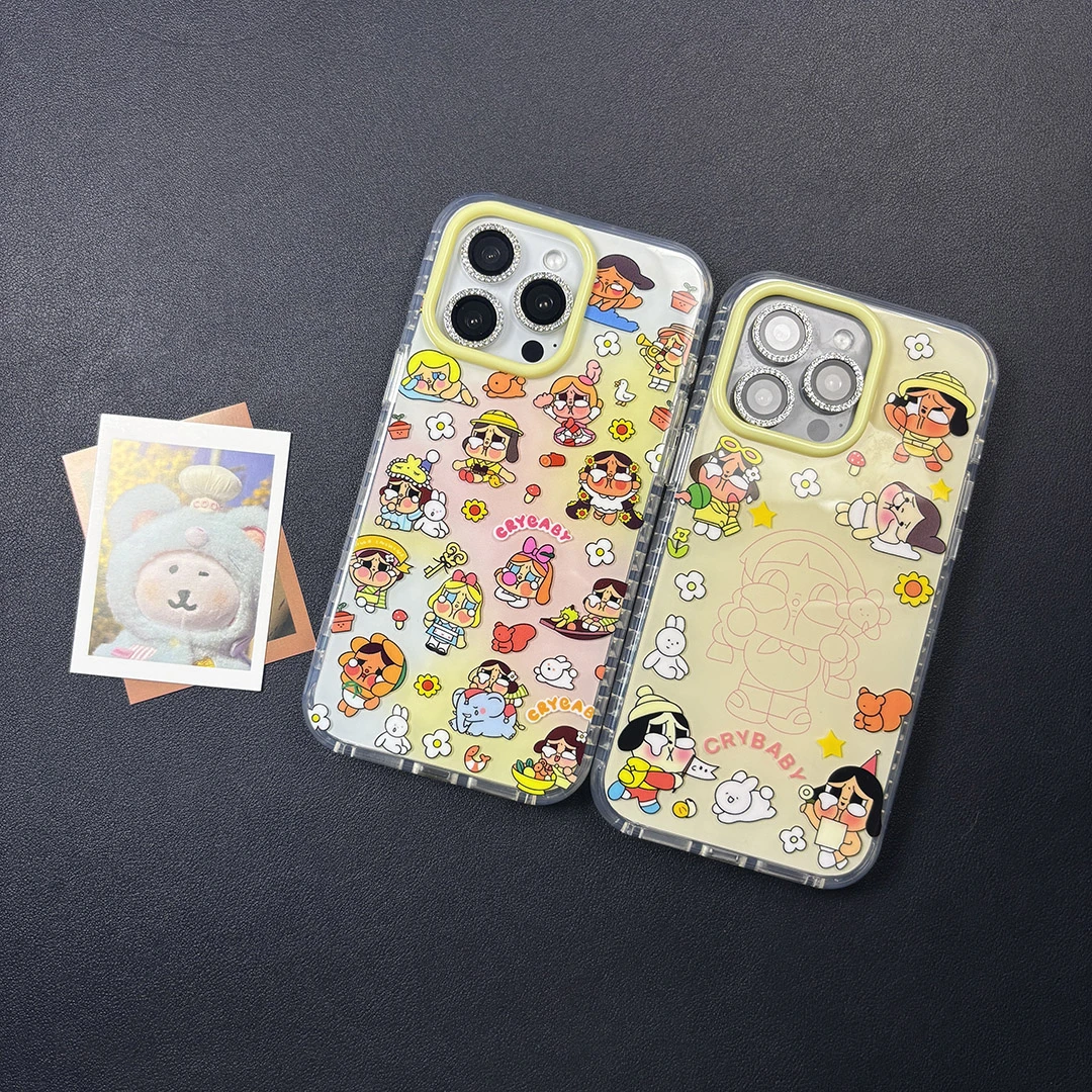 趣味圆边气囊满屏哭娃适用iPhone16Pro max/13/14手机壳苹果15pro