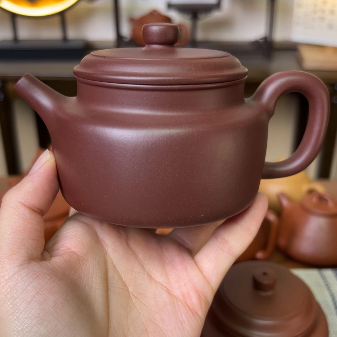 紫泥茶壶逍*哥紫砂壶德中壶紫泥270cc
