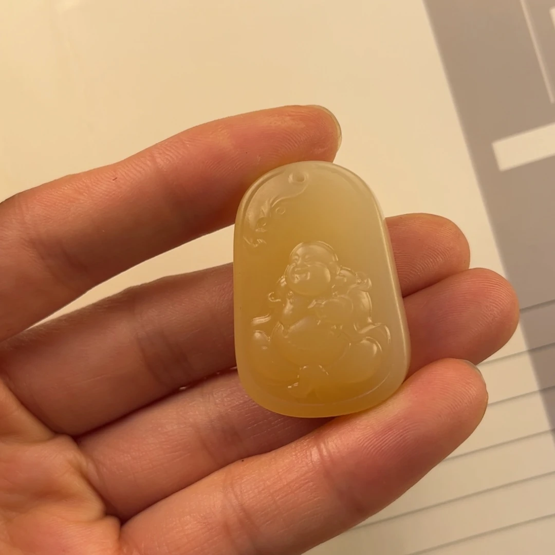 石英质玉黄蜡石挂件未镶嵌T****y