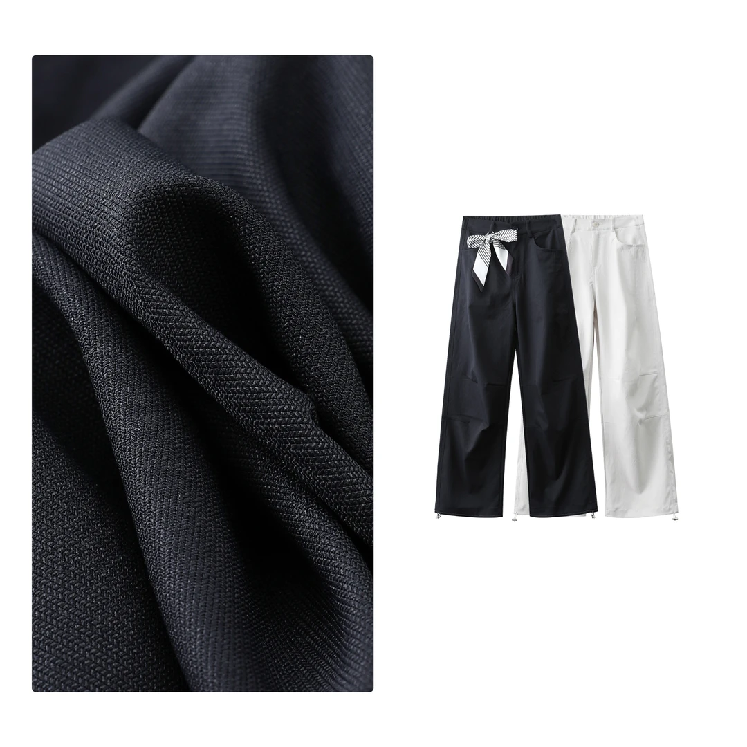 B 门店59&9！克鲁工装裤」美式休闲显瘦高腰直筒阔腿裤女 C24123