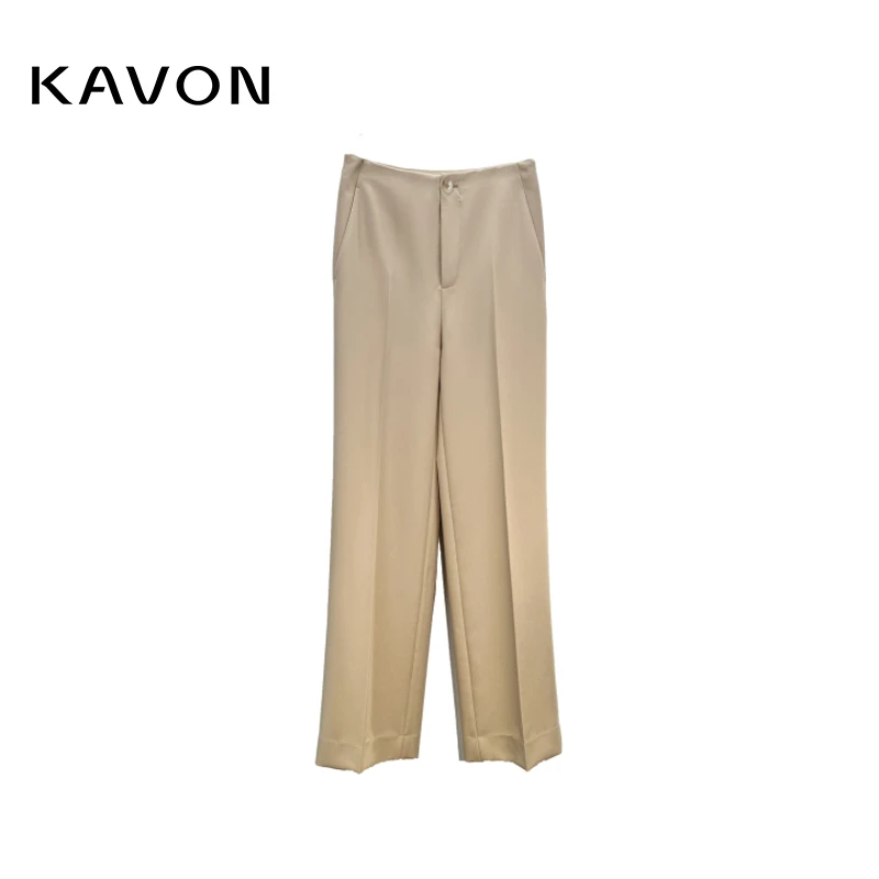 【晨粉专享价】时尚轻奢百搭经典通勤遮胯显腿长直筒裤KK3H814TE