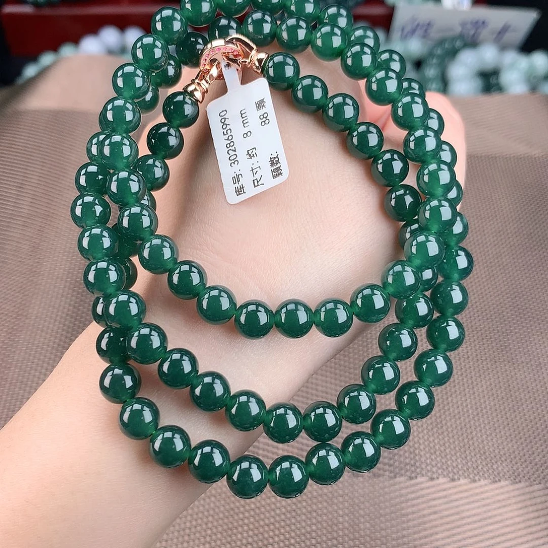 翡翠毛衣链未镶嵌