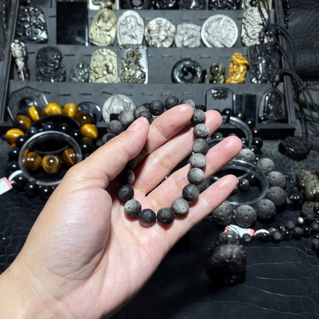 黑曜岩手链未镶嵌活*