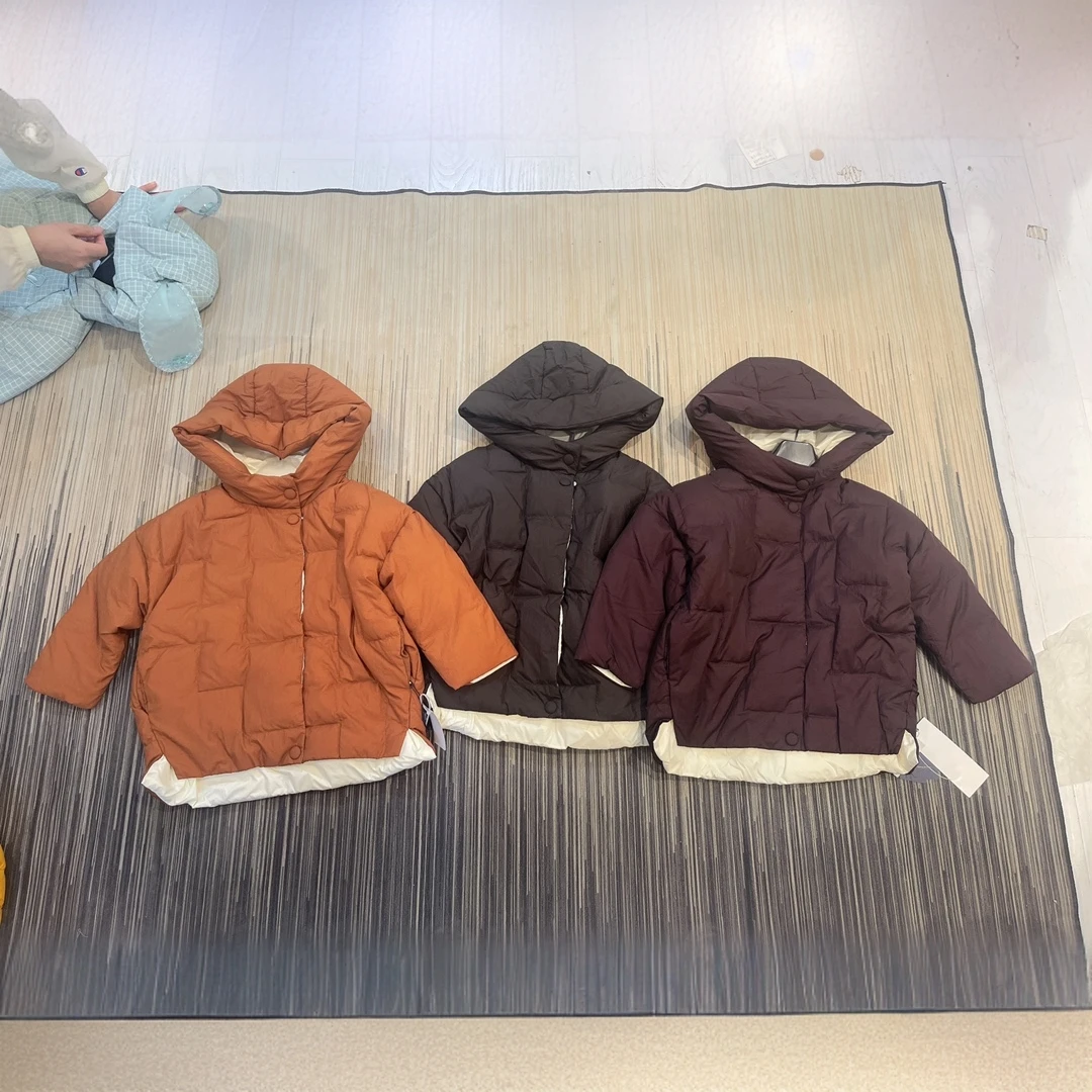 韦家-童装儿童冬季连帽休闲保暖白鸭绒羽绒服休闲外套813705