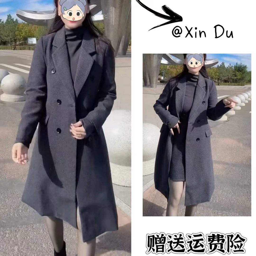 2025秋季新款时尚显瘦气质女士网红洋气风衣百搭款D23846