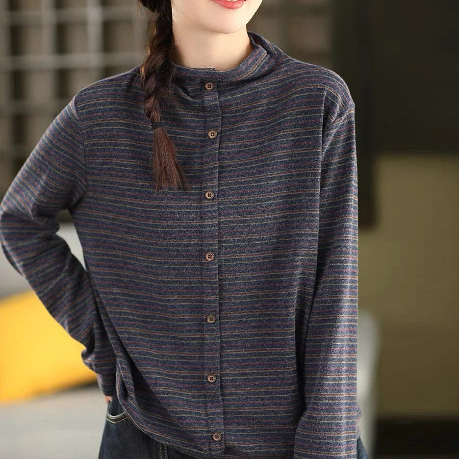 608常规休闲风圆领常规款民族风T恤洋气短款休闲打底衫