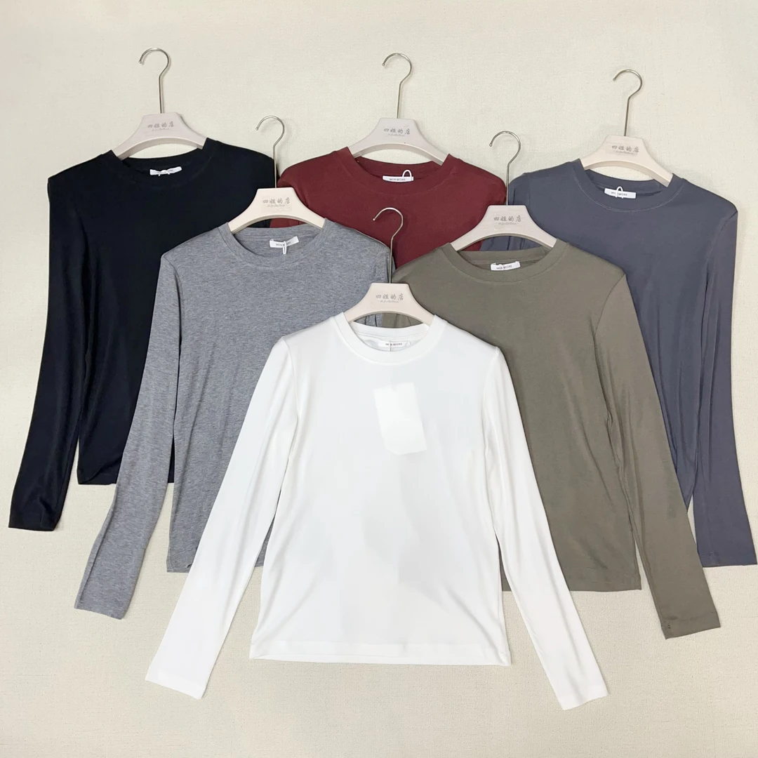 【四姐家】净版圆领长袖T恤 25126-1