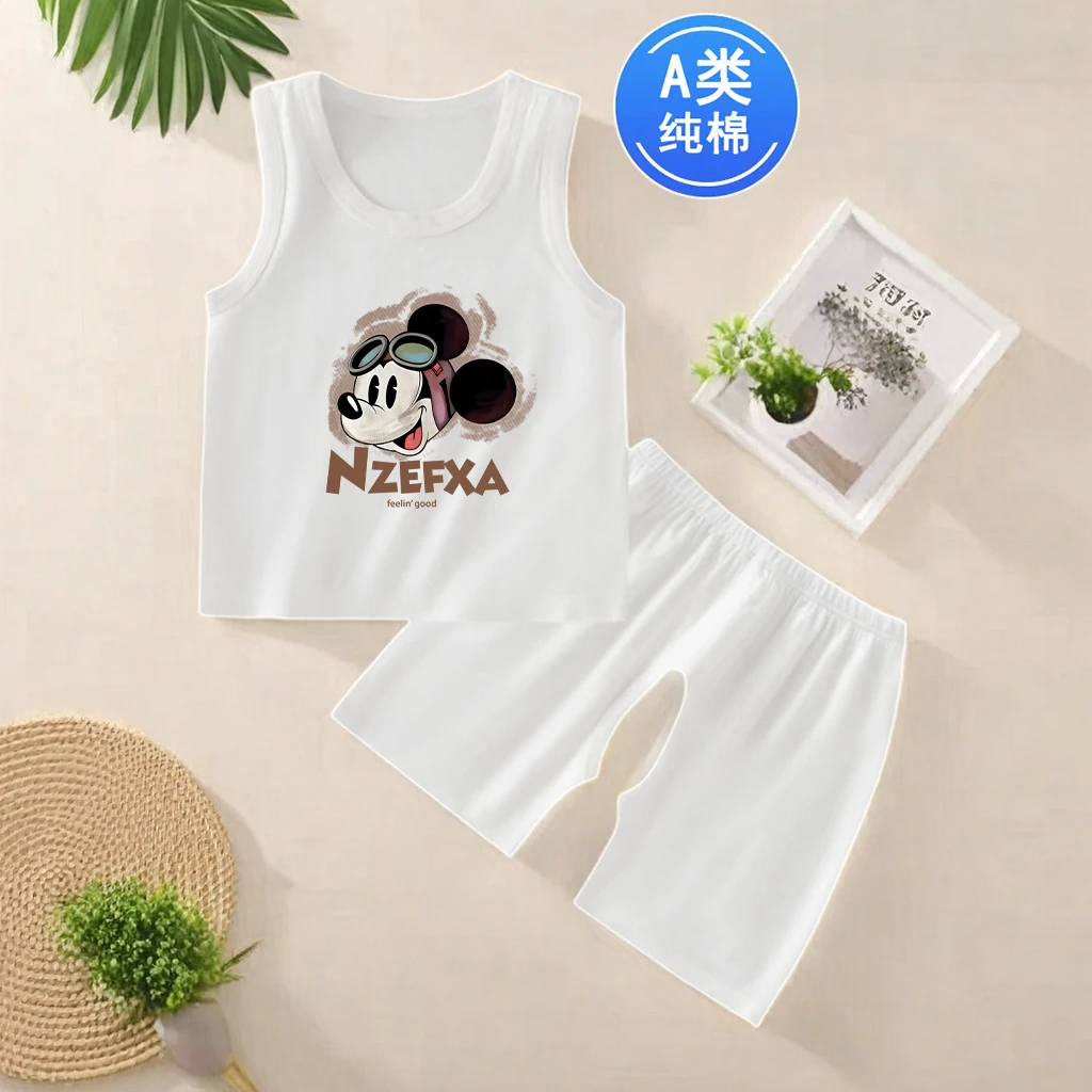 婴儿夏季童装套装男宝宝短袖纯棉开档分体衣服女儿童睡衣短裤夏装