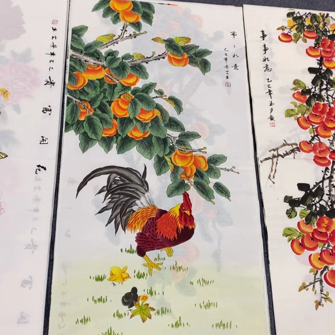 国画尺寸140✖️70四尺工笔手绘画画
