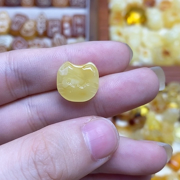 吊坠橄榄核小猫头