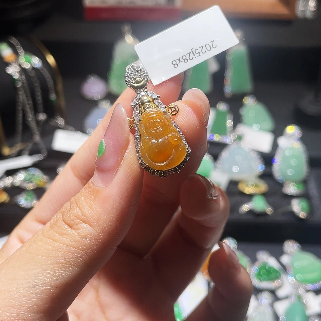 翡翠银S925镶嵌颈饰