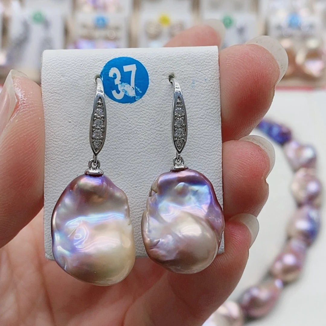 【闪购商品】淡水珍珠耳饰银S925镶嵌
