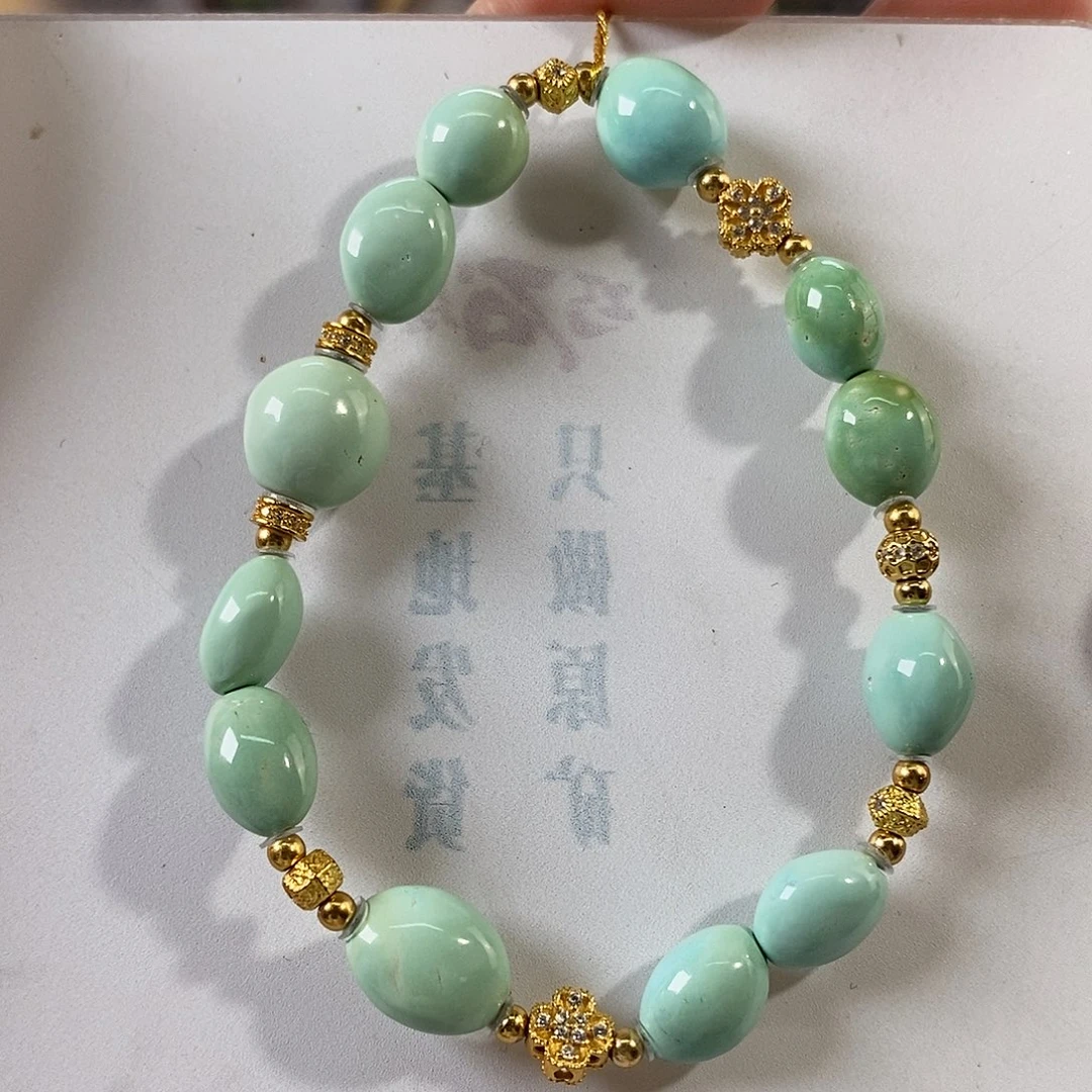 绿松石银S925镀金镶嵌珠宝奇石