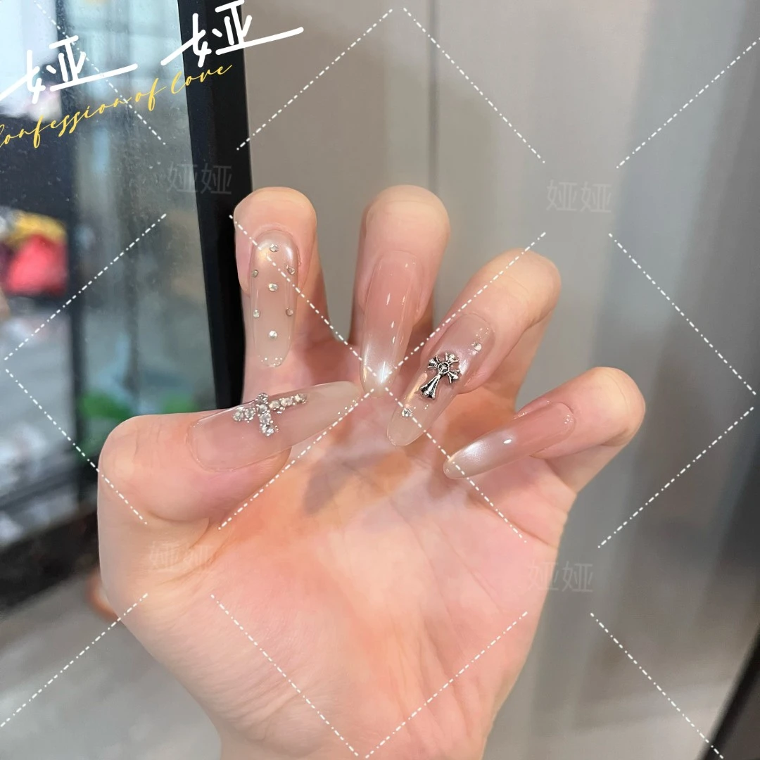 【克罗心】高品爆款纯手工穿戴甲绵密猫眼高级美甲贴A