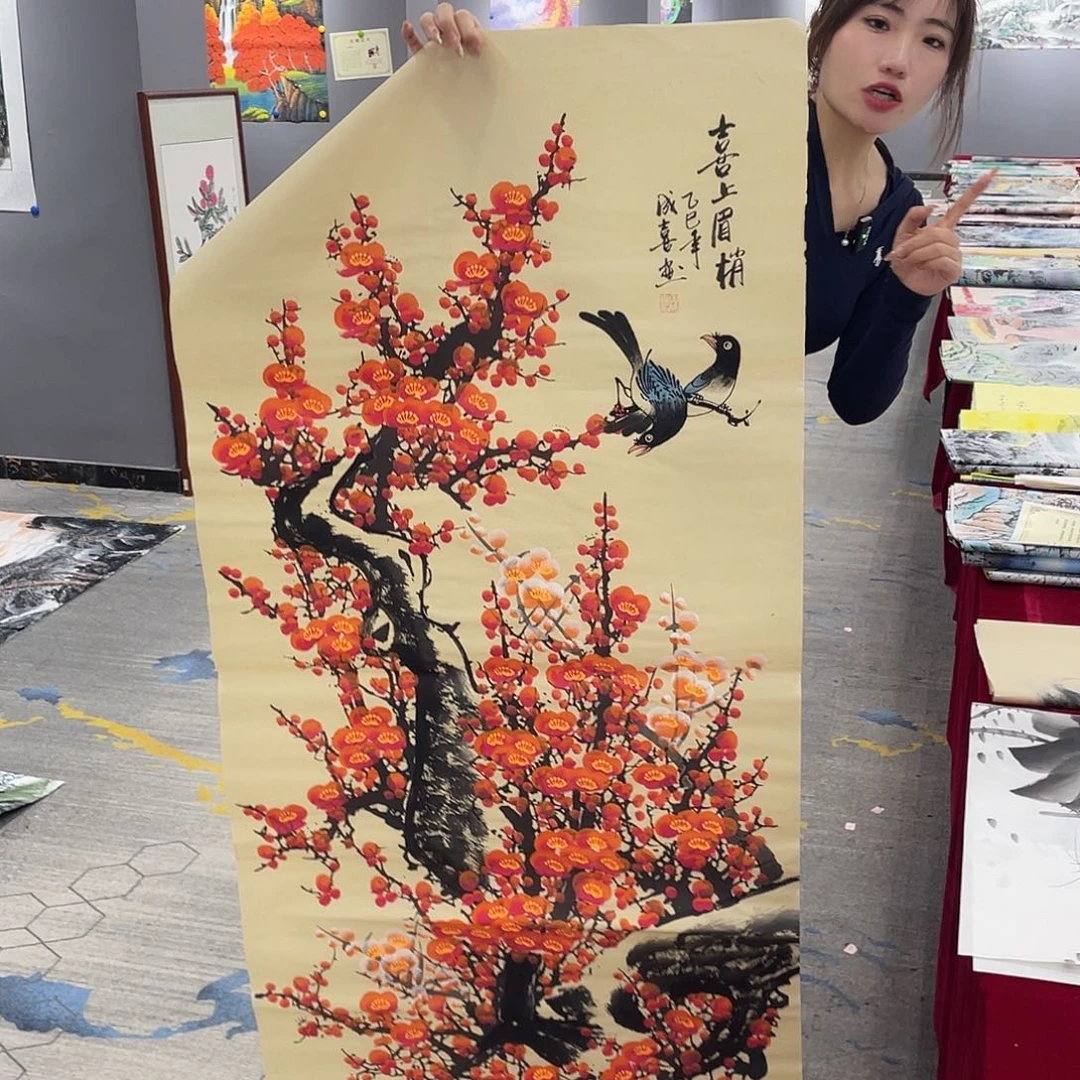 真人名画手工手绘