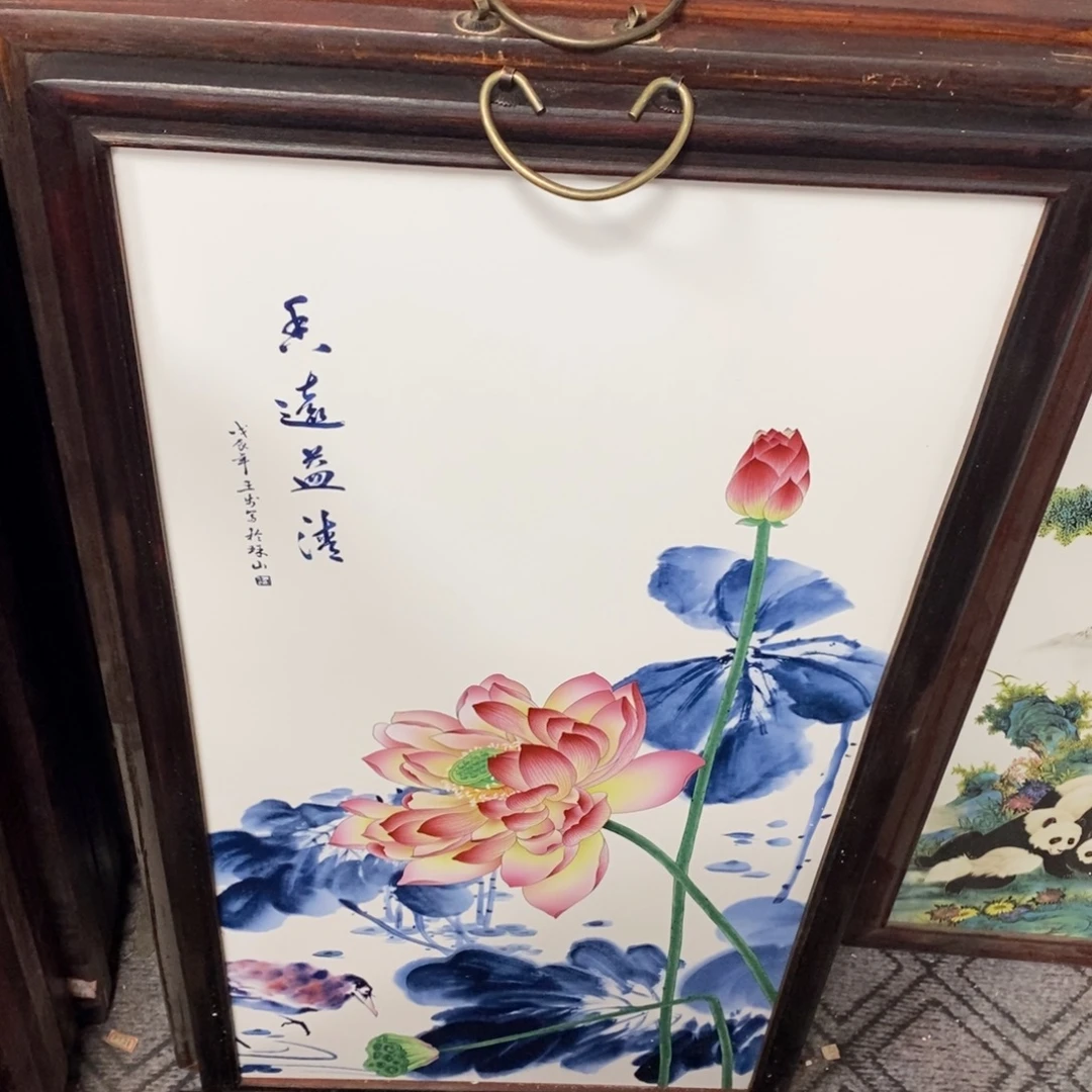 瓷86*46*1景德镇瓷板画柴窑烧制