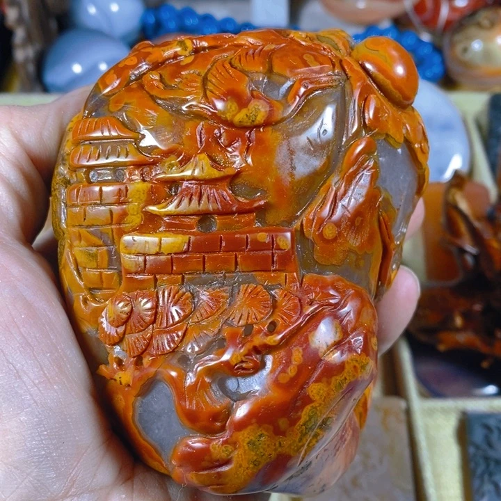 玛瑙/玉髓玛瑙小摆件未镶嵌于*猛