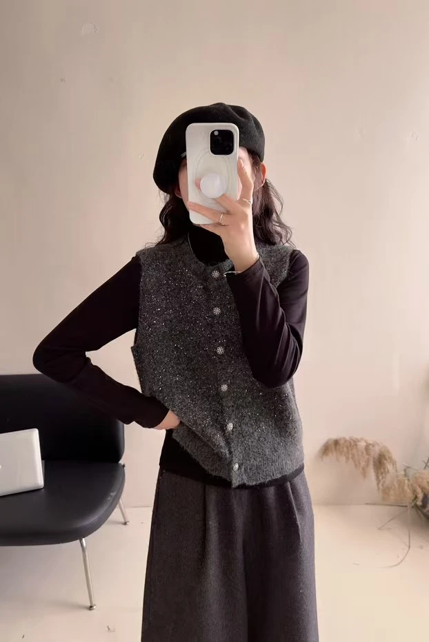 2025年新款小香风两件套复古时尚女人风休闲韩式潮