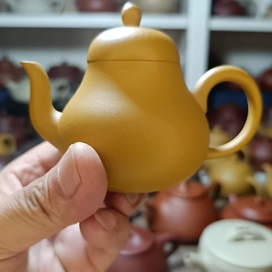 紫砂茶盘原矿黄金段泥思婷150cc内推半手工