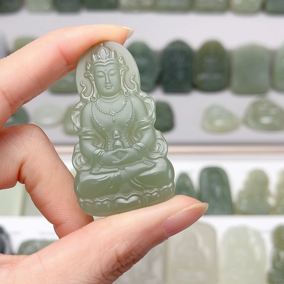 和田玉未镶嵌颈饰视**命