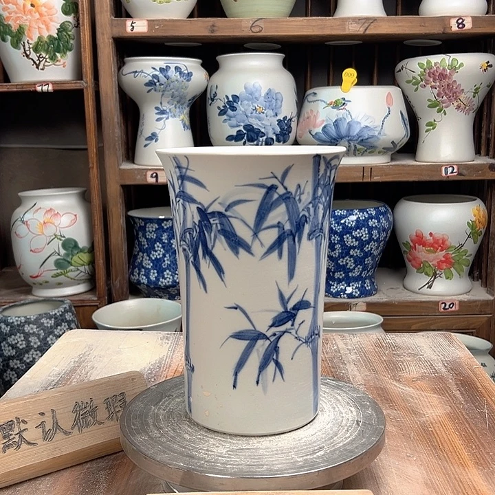 陶兰花盆竹子陶陶瓷