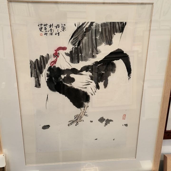 国画1.5平尺带框发作品