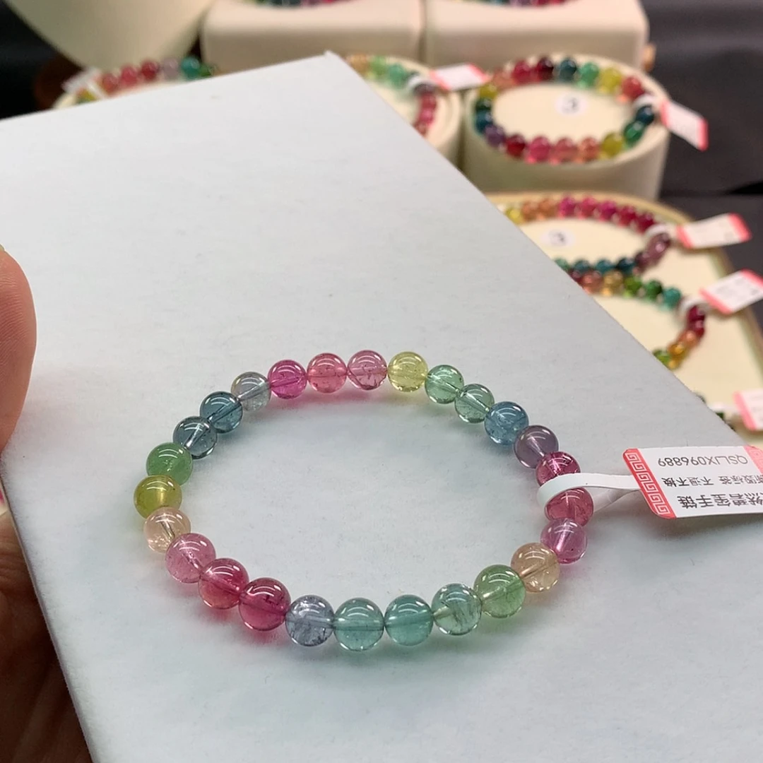 【闪购商品】手链未镶嵌碧玺碧玺荧光人鱼单圈7.2