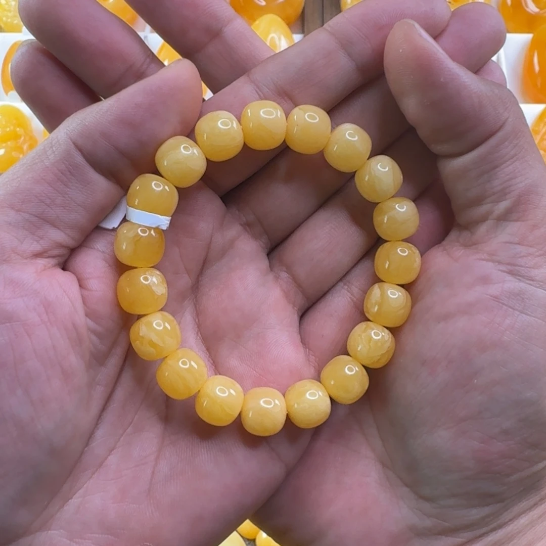 蜜蜡毛衣链未镶嵌