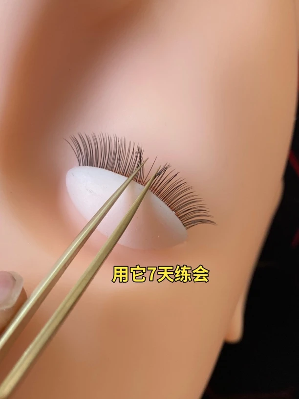 美睫初学者练习真人模特头双层三层手工睫毛眼睛可替换