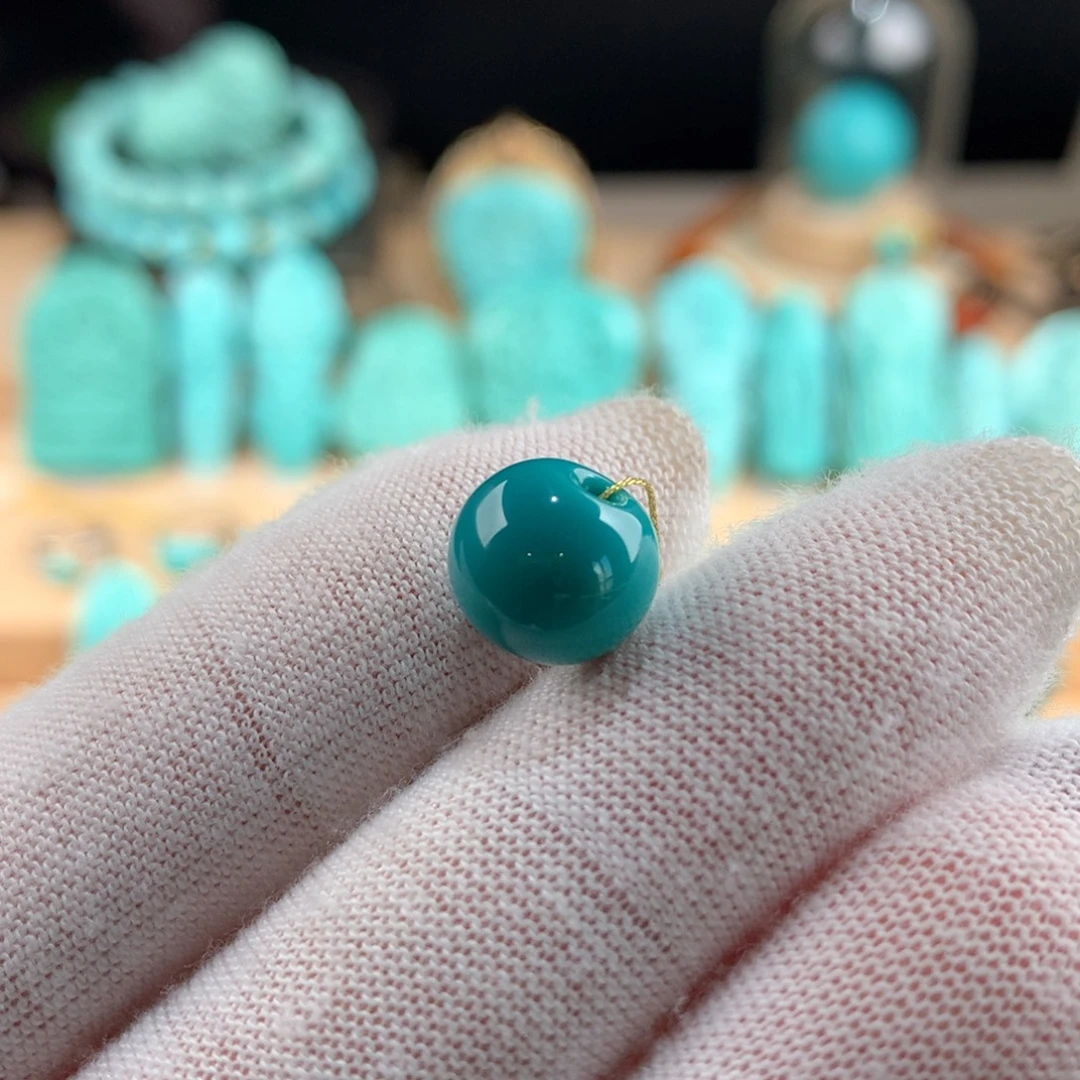 绿松石未镶嵌苹果圆卡10.4