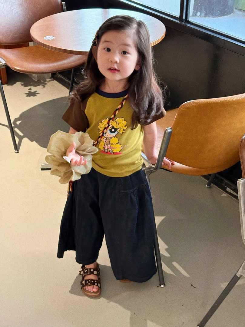 亲子装夏季T恤儿童纯棉印花夏款母女短袖t恤骑行裤亲子纯棉短袖T