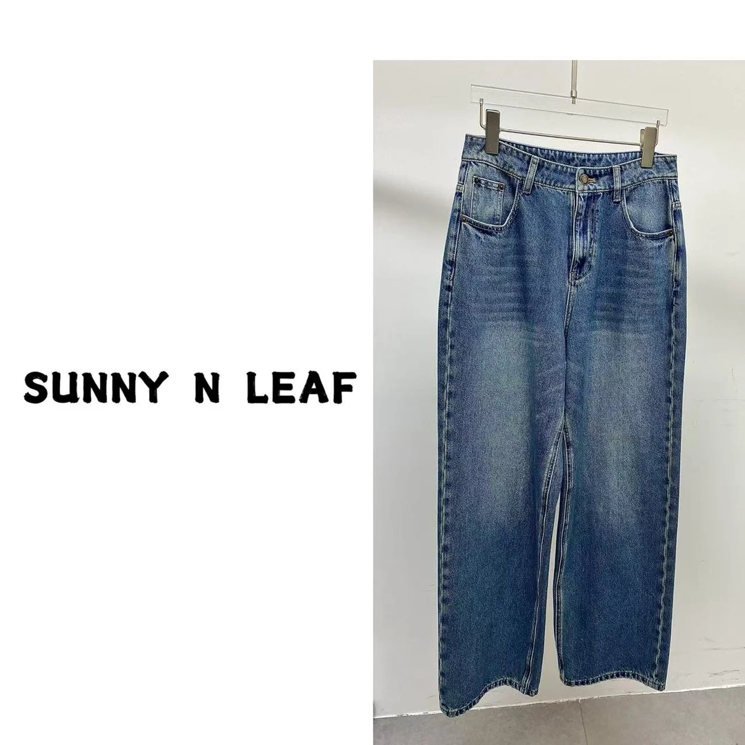 SUNNY N LEAF   时尚休闲百搭水洗牛仔裤 YZYKC46071