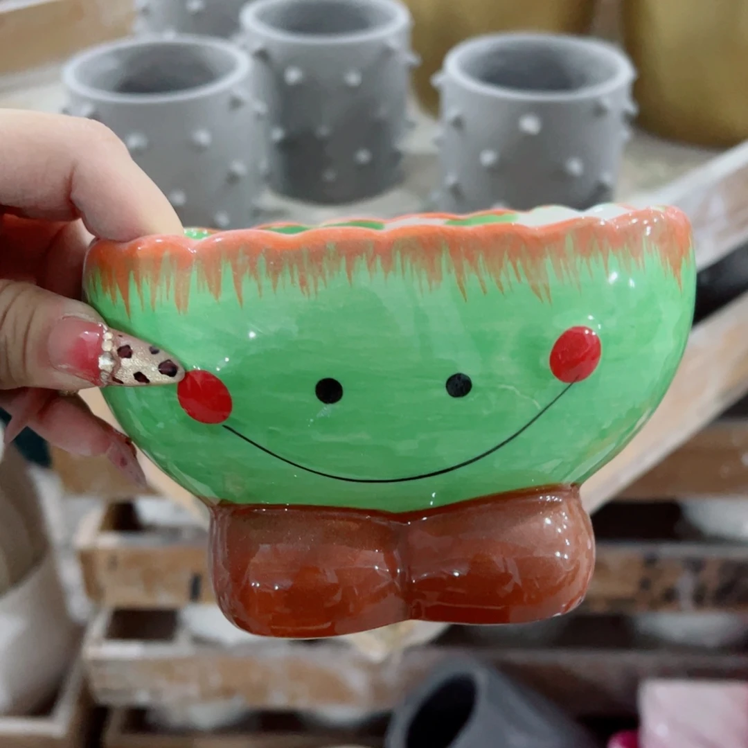 有孔，陶瓷花盆满10米包邮发货