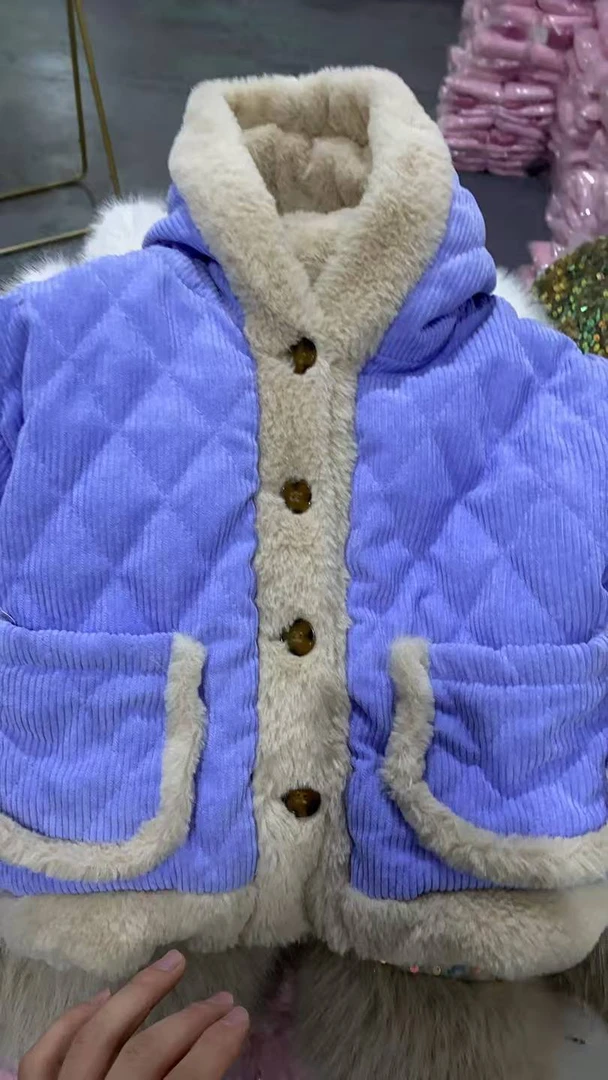 洛茵【紫色棉服】2025新款冬款女童洋气时尚棉服MF8810