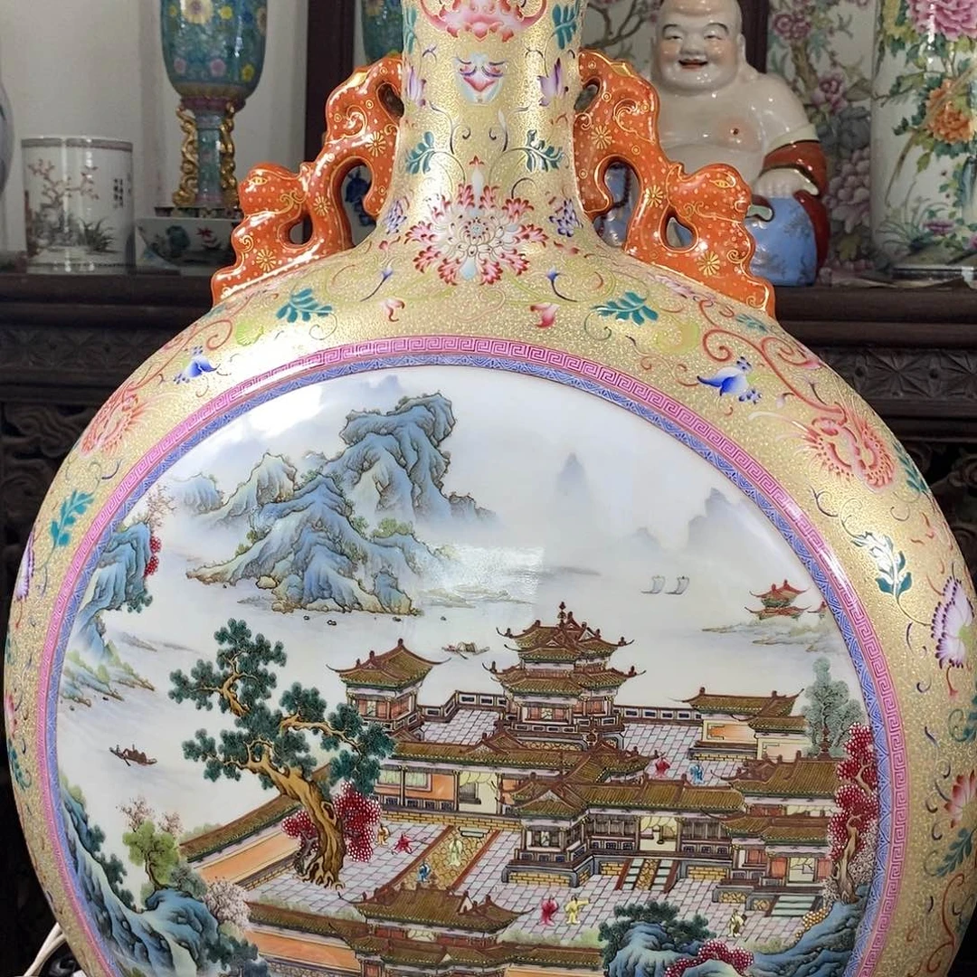 摆件手工手绘陶瓷摆件工艺品