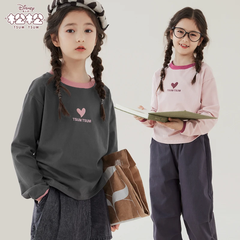 女童长袖T恤纯棉春季新款儿童打底衫休闲上衣春秋中大童洋气童装