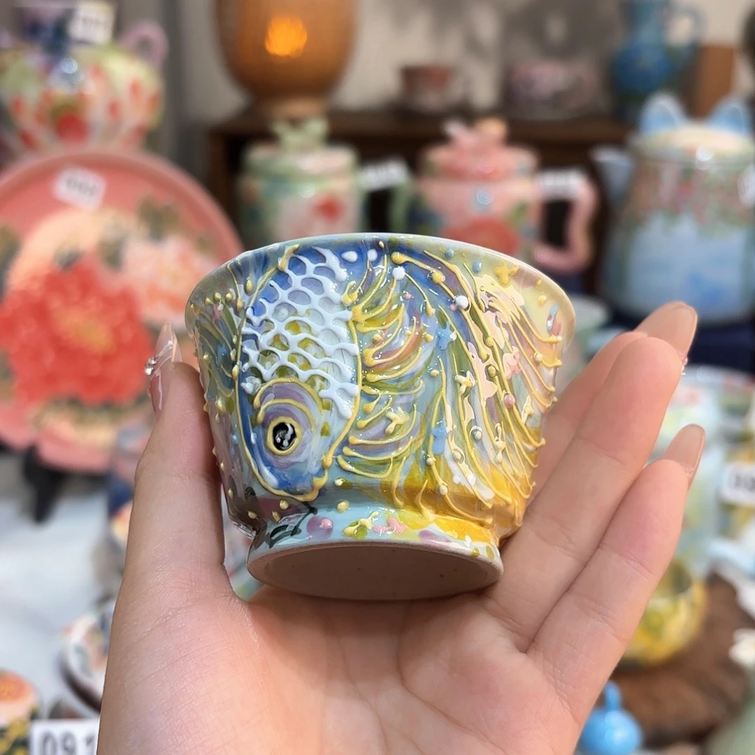 景德镇手绘高温釉下彩陶瓷茶具