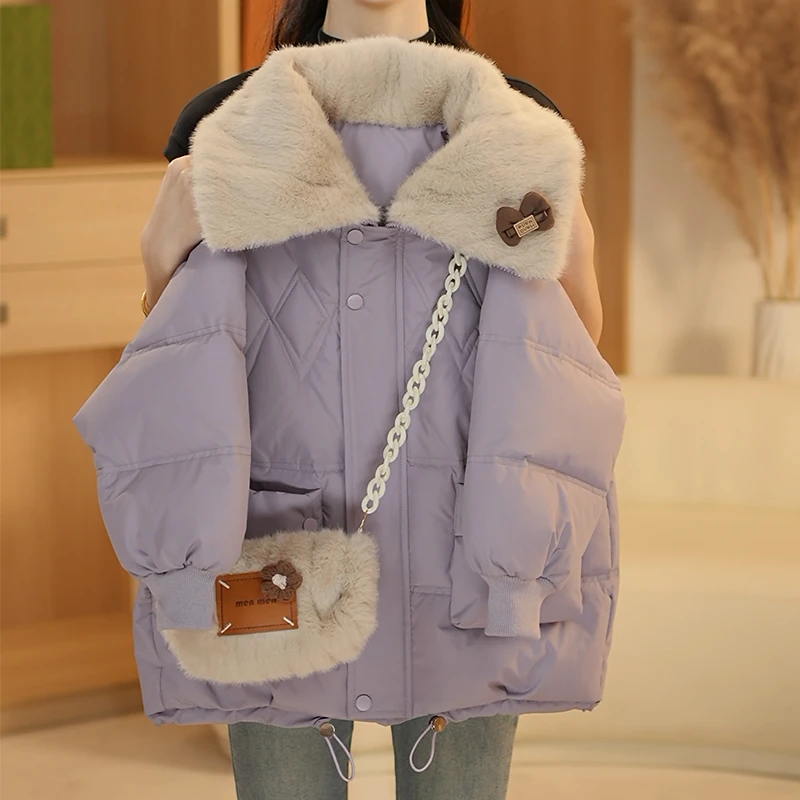 女童加厚棉服冬装2025新款洋气女孩儿童中长款时尚棉衣MF-10805