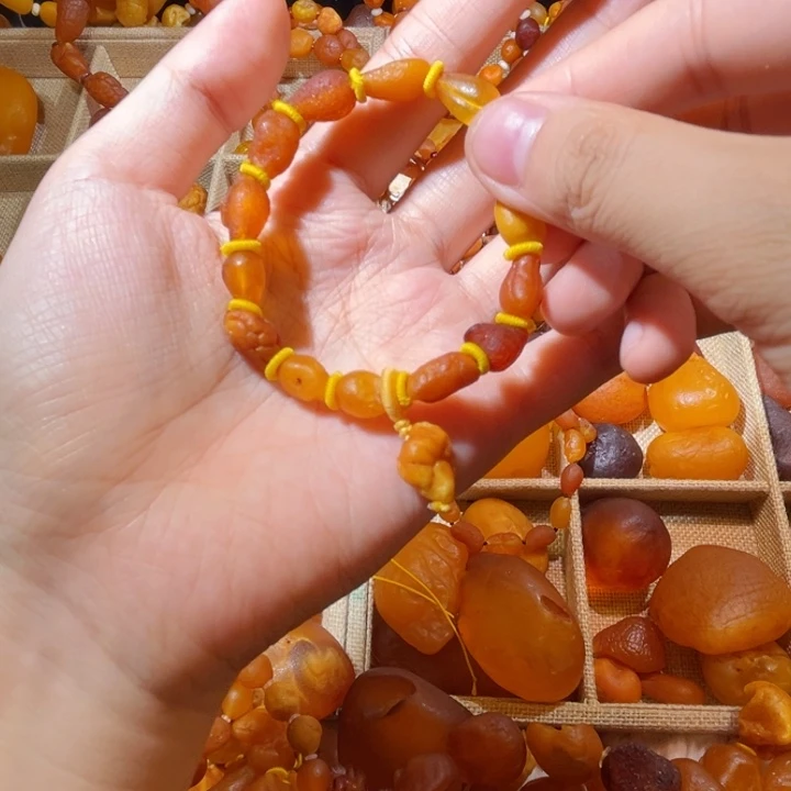 未镶嵌琥珀手链蜜蜡海漂手串