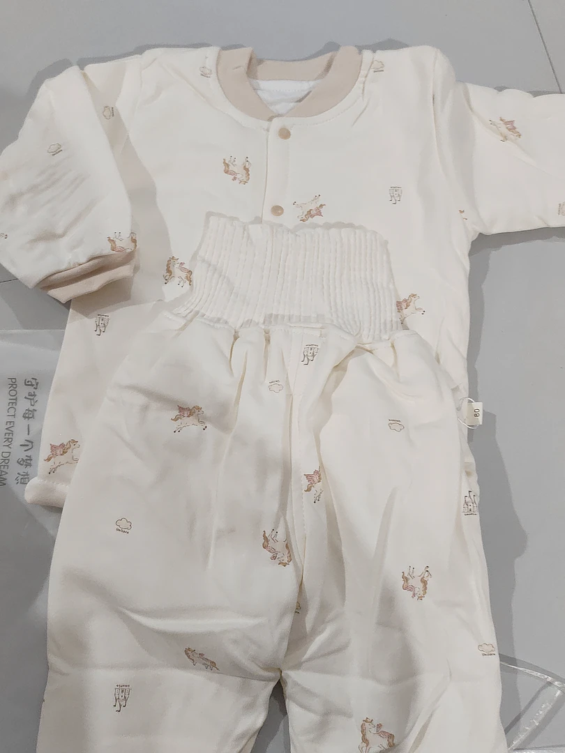 婴幼儿40克纯棉薄棉高腰套装