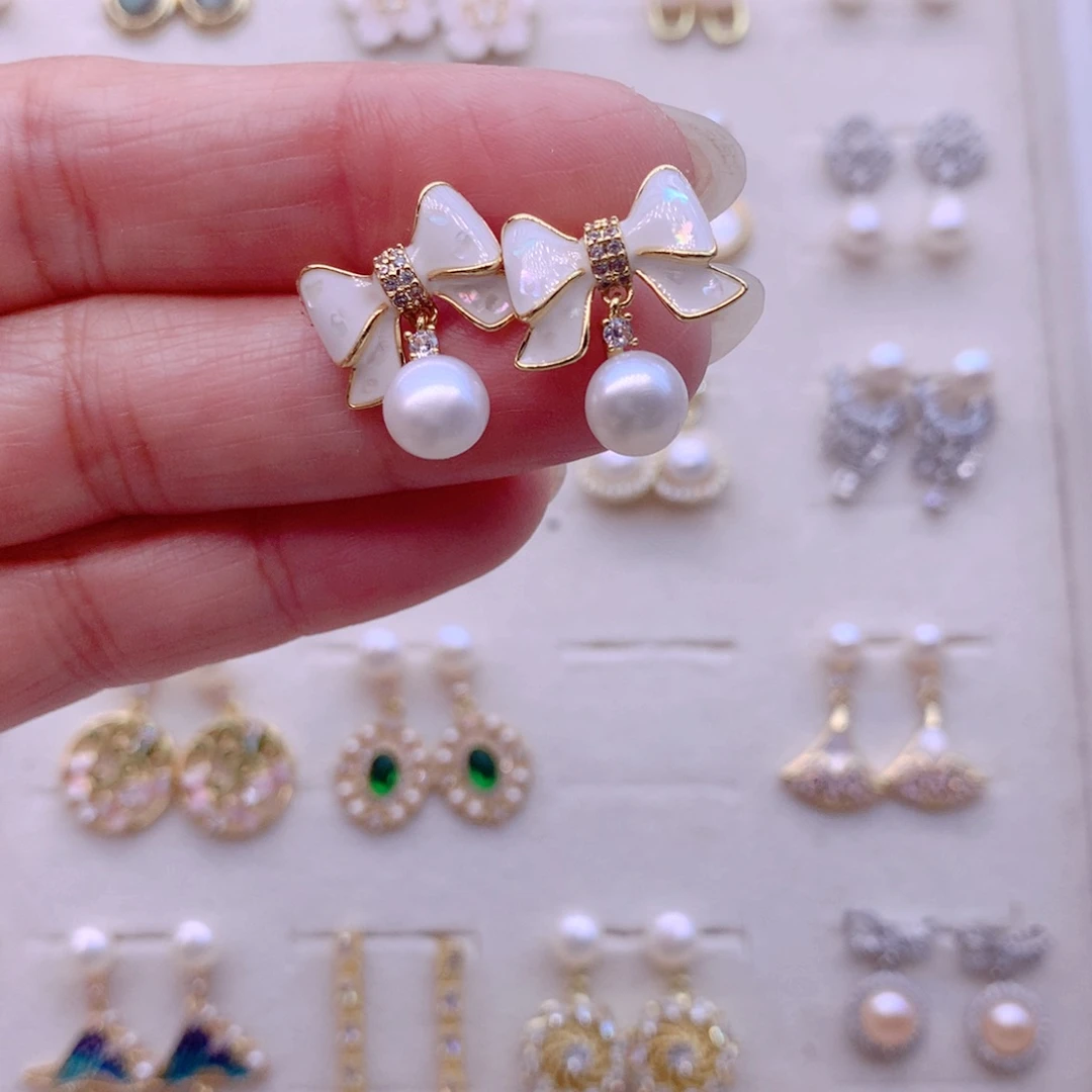 耳饰淡水珍珠合金