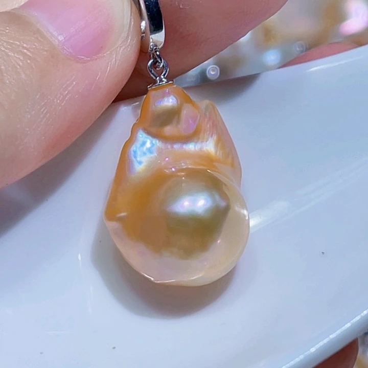 淡水珍珠银S925镶嵌颈饰