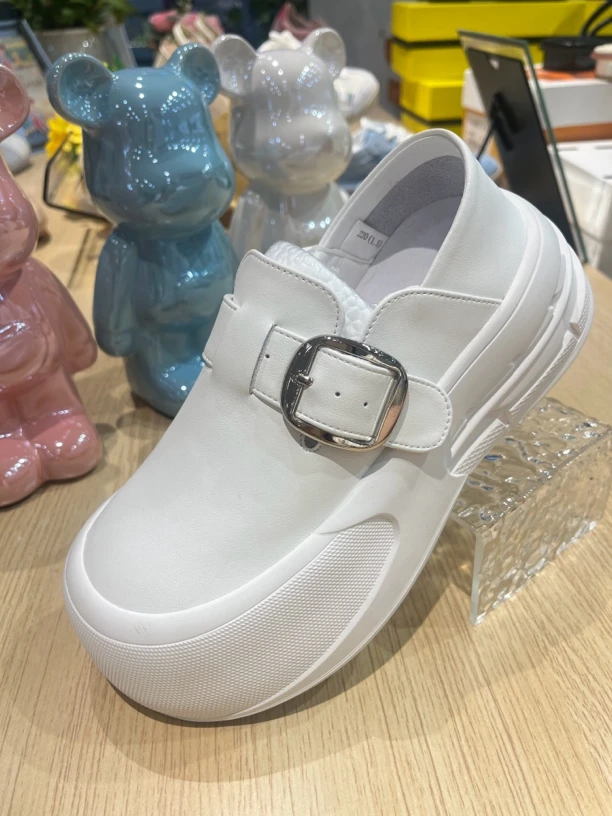 圆头皮带扣富家千金风乐福鞋耐脏夏季浅口舒适增高