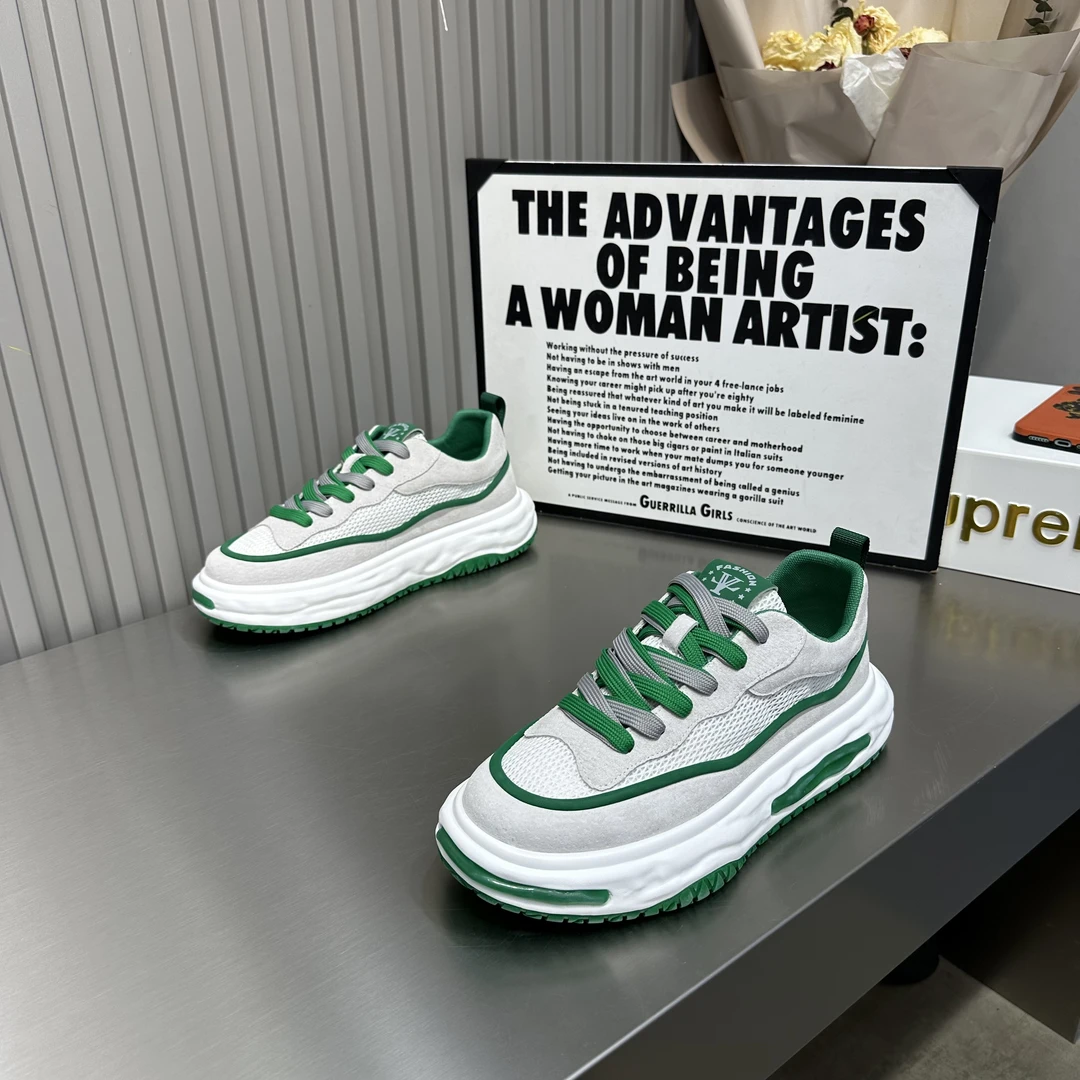 鞋不剩挣潮男鞋DL新款男士厚底增高网面潮男运动鞋休闲鞋低帮潮鞋