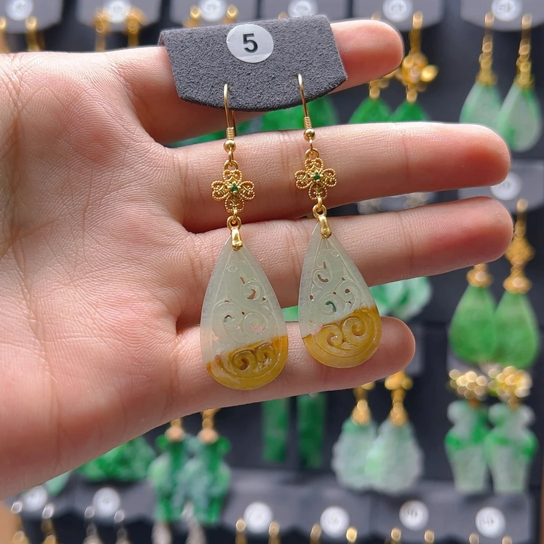 未镶嵌翡翠耳饰翡翠