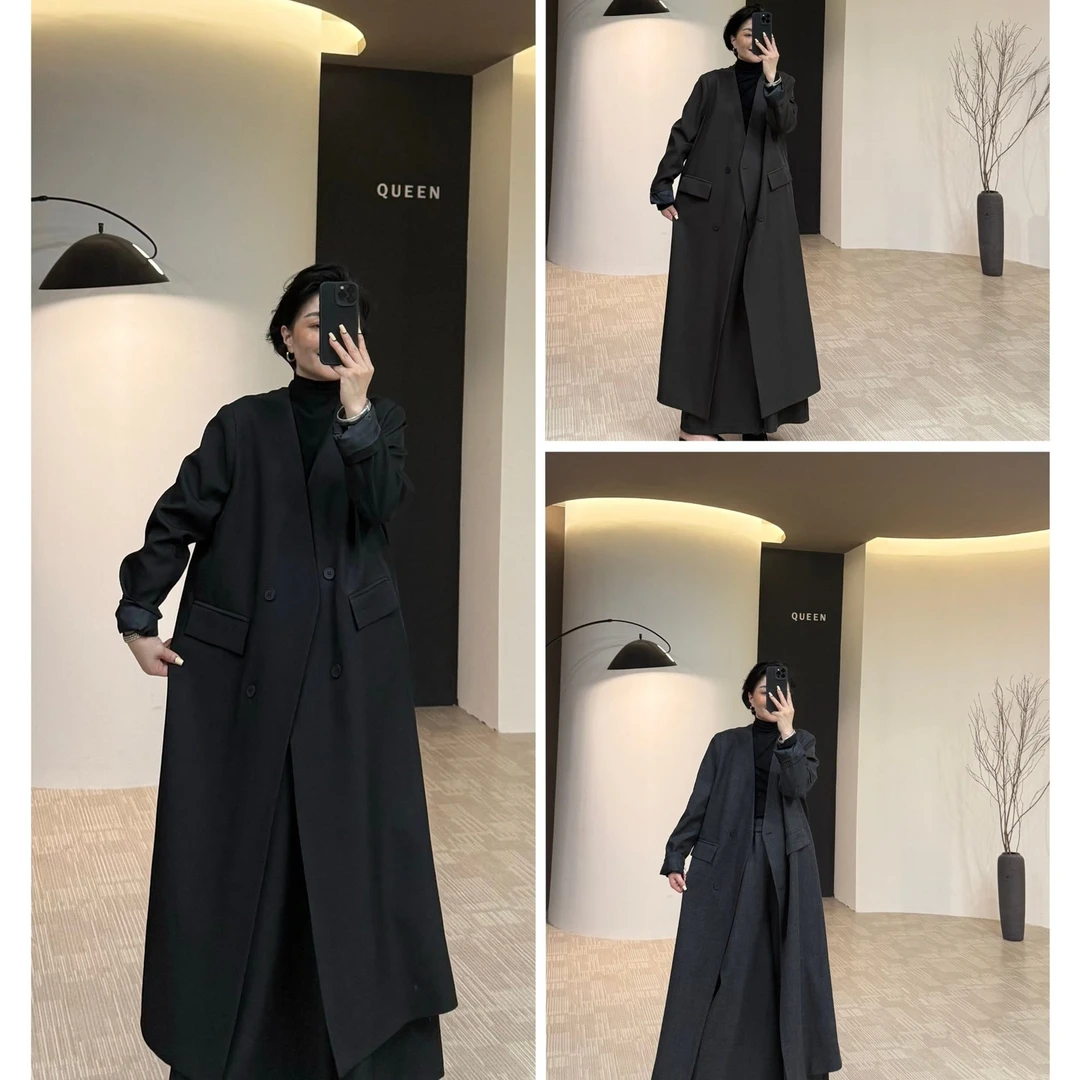 必入经典款无领正肩显瘦大衣170斤以内（23660）