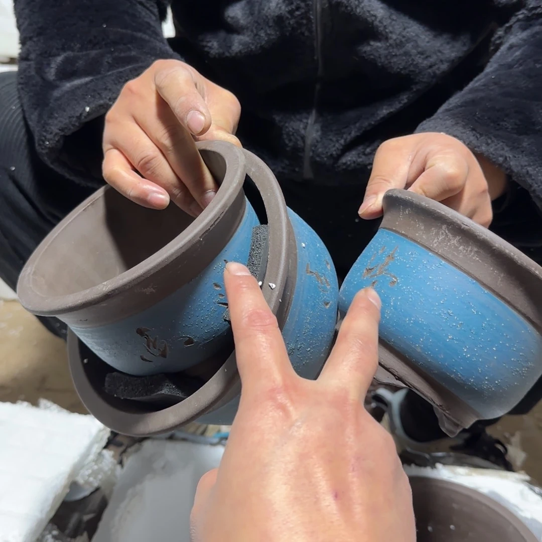 紫砂花盆瑕疵是我