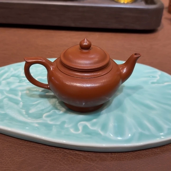 茶壶紫砂笑樱朱泥全手工