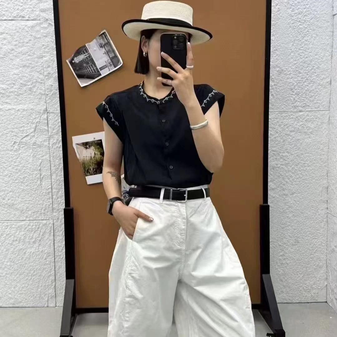 玲家精选8829款号凉感圆领衬衫